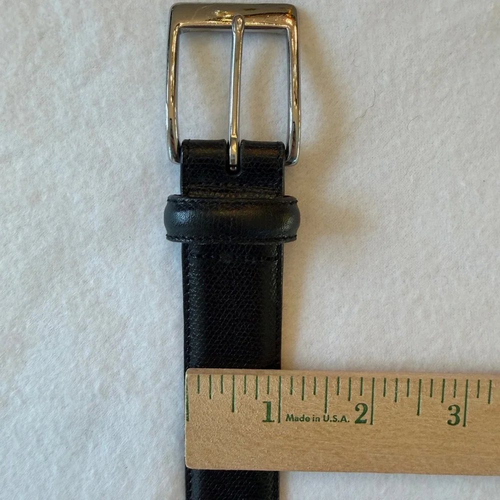 Coach Men's Black Leather Belt Silver Buckle Sz 38/95cm 1